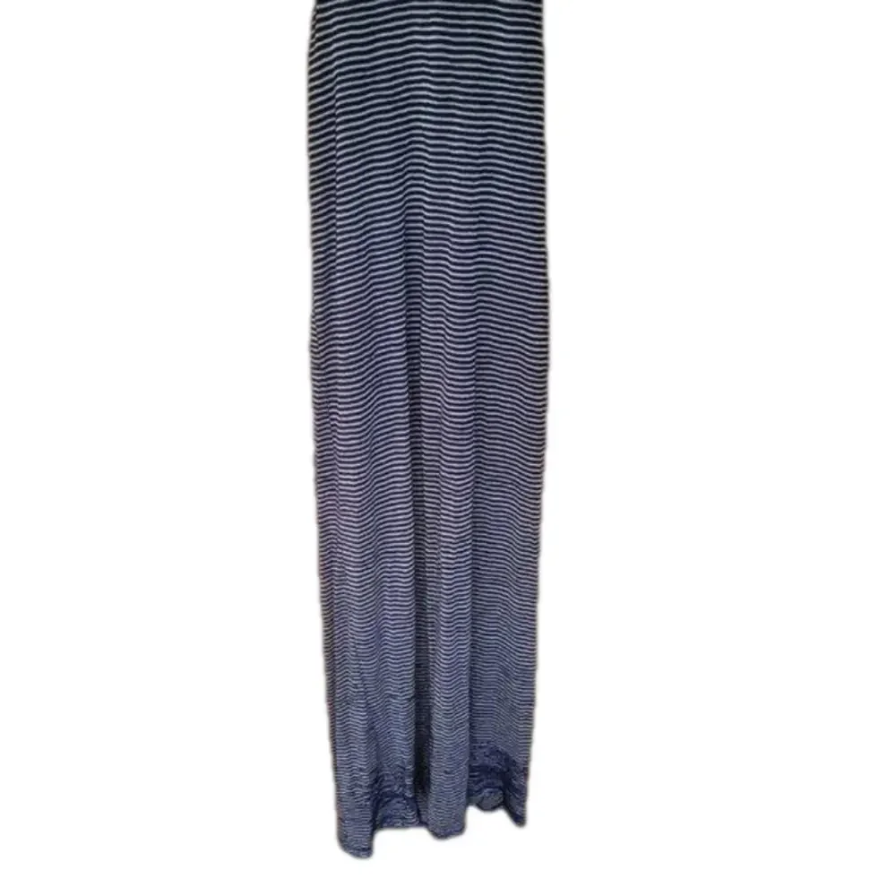 Sanctuary Striped Maxi Dress Sleeveless Open Back- Navy/White - Picture 2 of 5